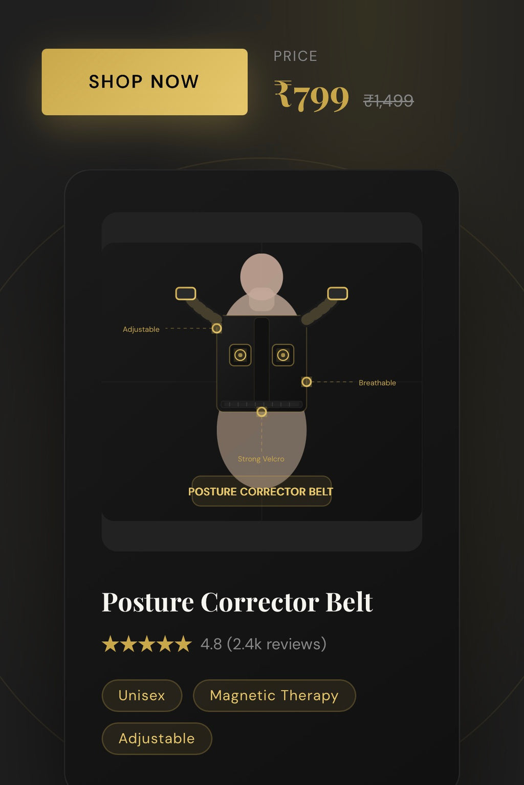 Posture Corrector Belt Unisex