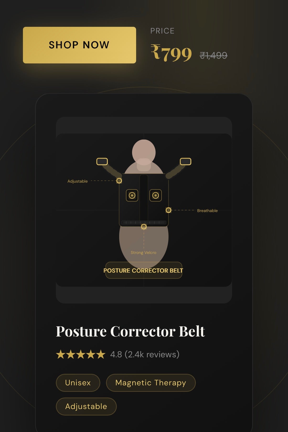 Posture Corrector Belt Unisex